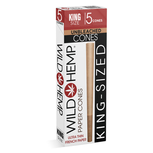 Wild Hemp: Unbleached Pre Rolled Cones King Size 5 Pack