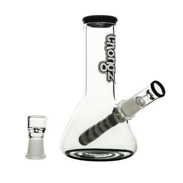 Chongz 'Mini Goose' 20cm Black Glass Bong - Cheapasmokes.com